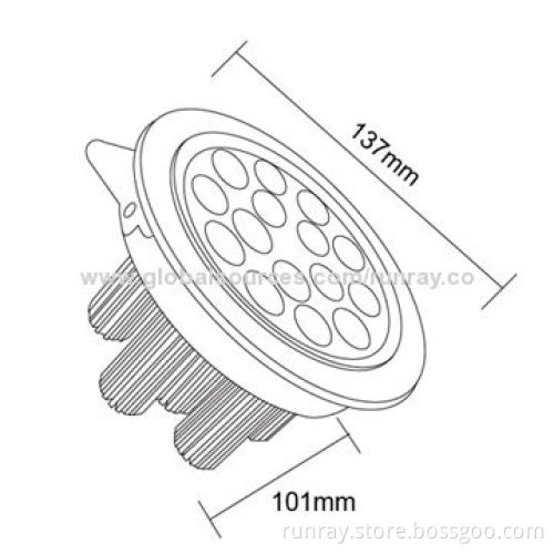 15W Special Price LED Ceiling Light, 80-110lm/W, 85-265V AC or 12V DC, High-brightness, CE Mark